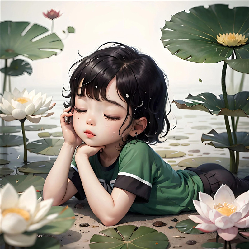 安静莲花仙子可爱头像图片