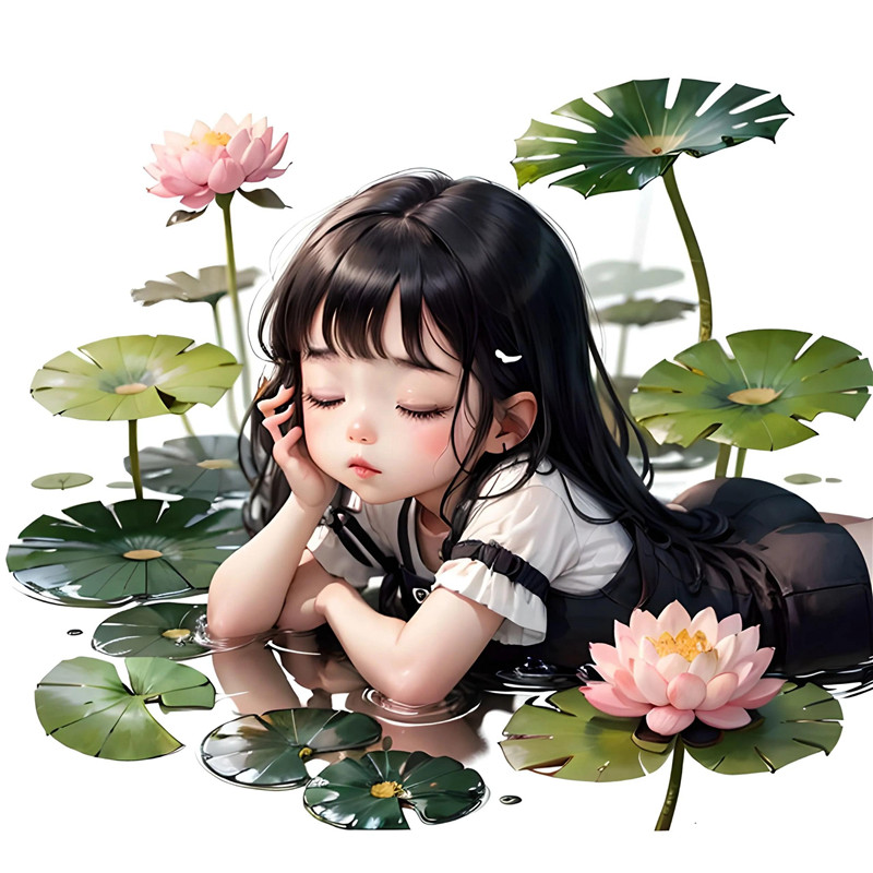 安静莲花仙子可爱头像图片
