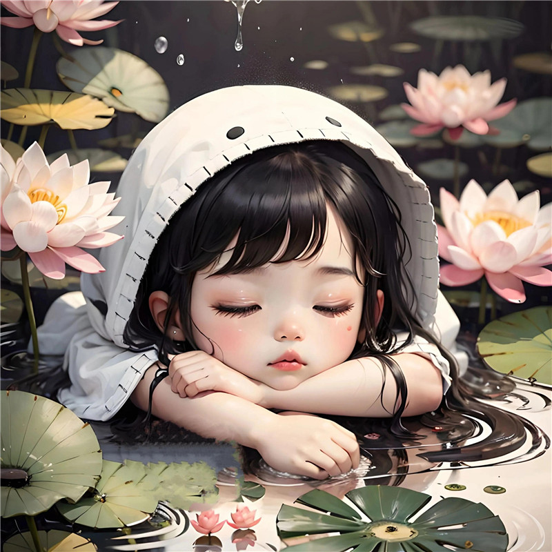 安静莲花仙子可爱头像图片