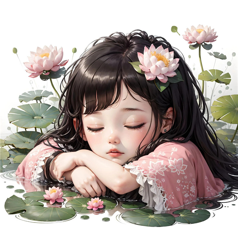 安静莲花仙子可爱头像图片