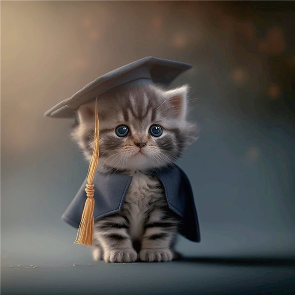 可爱猫咪变身职业打工人创意头像图片