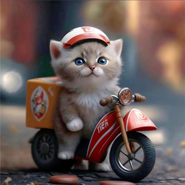 可爱猫咪变身职业打工人创意头像图片