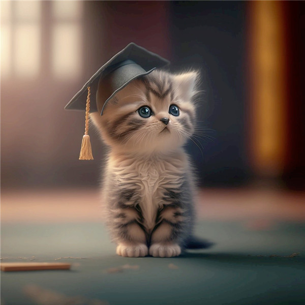可爱猫咪变身职业打工人创意头像图片