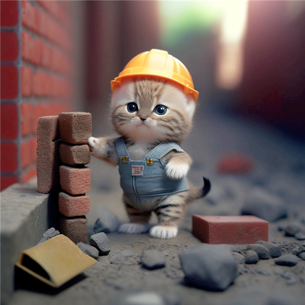 可爱猫咪变身职业打工人创意头像图片