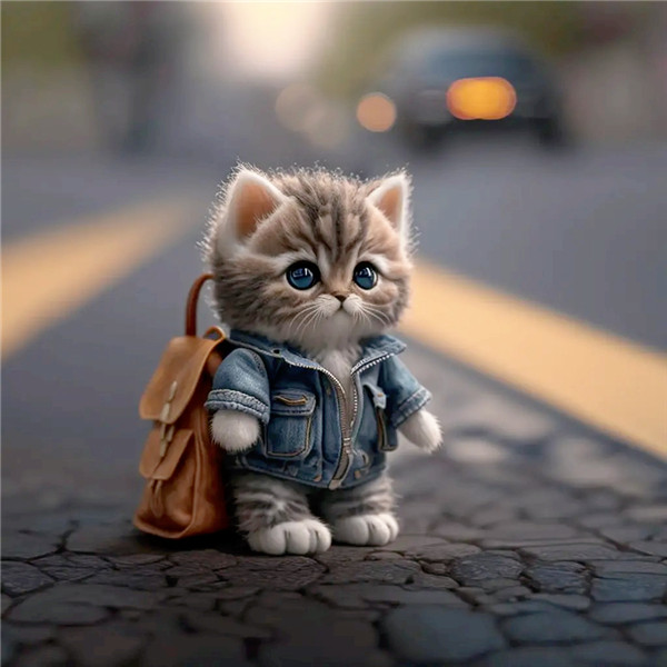 可爱猫咪变身职业打工人创意头像图片