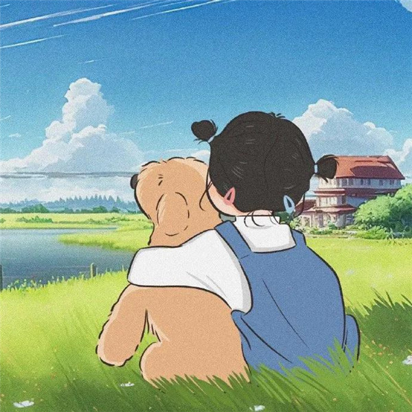 治愈系插画女孩头像图片