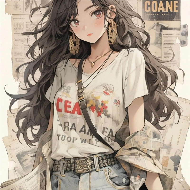 动漫女生画报风格头像图片