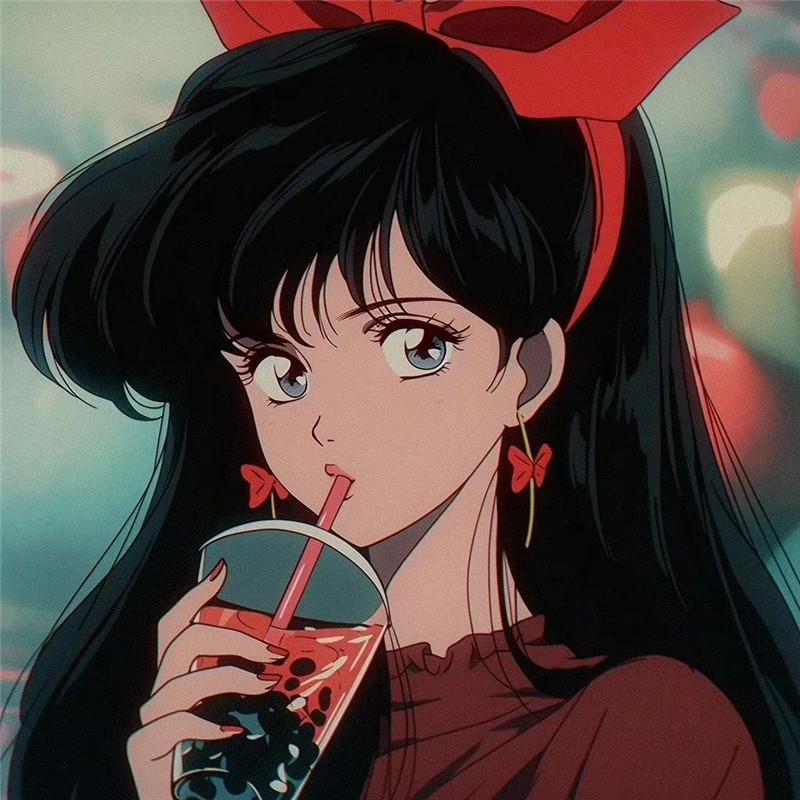 蝴蝶结长发甜酷复古风格旧漫女头