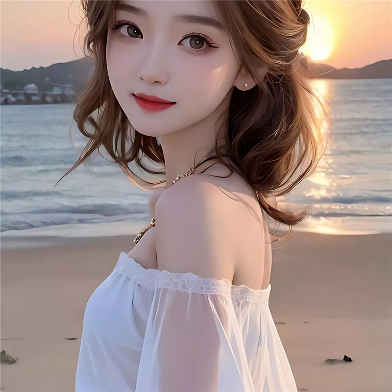 AI绘画温柔治愈系女生头像图片