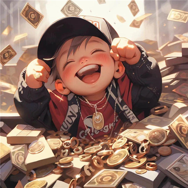 动漫男生可爱搞钱暴富头像图片