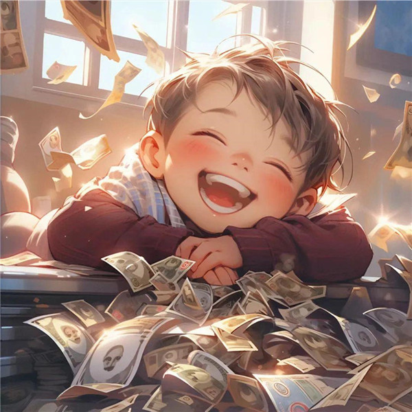 动漫男生可爱搞钱暴富头像图片