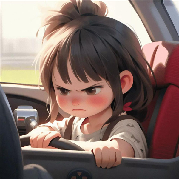 可爱女孩开车动漫头像图片