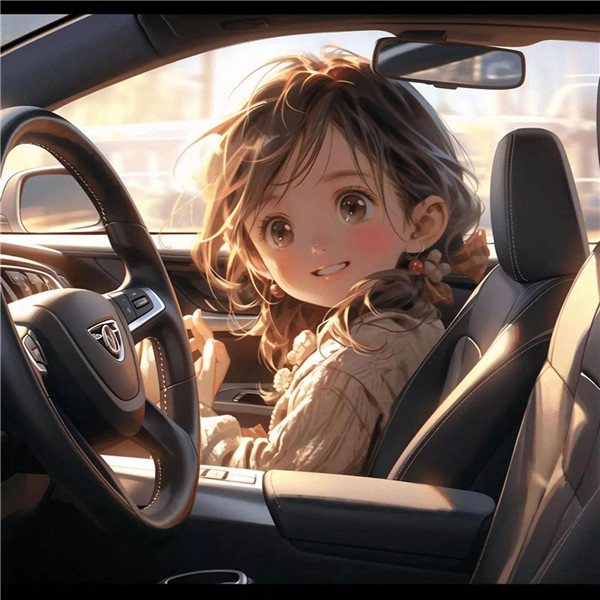 可爱女孩开车动漫头像图片