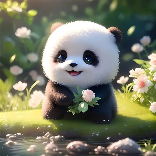 超萌可爱治愈的熊猫宝宝头像图片