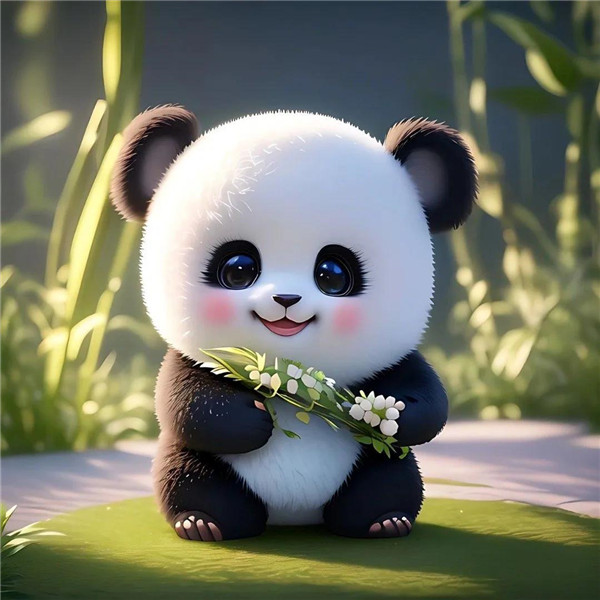 超萌可爱治愈的熊猫宝宝头像图片