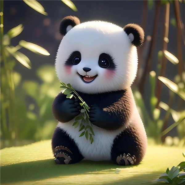 超萌可爱治愈的熊猫宝宝头像图片