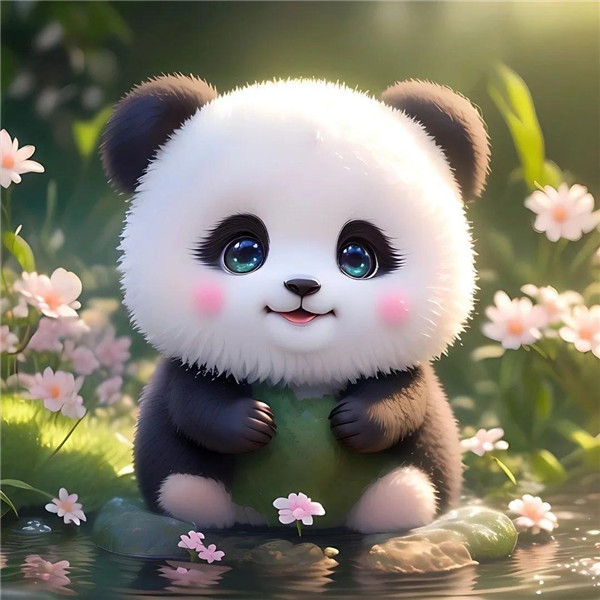 超萌可爱治愈的熊猫宝宝头像图片