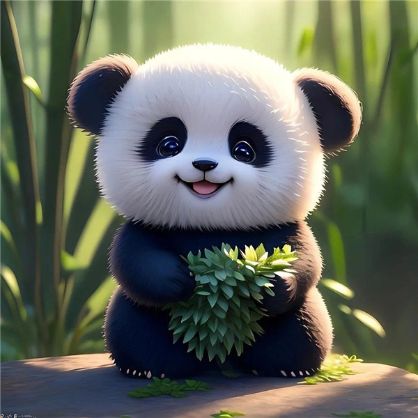 超萌可爱治愈的熊猫宝宝头像图片