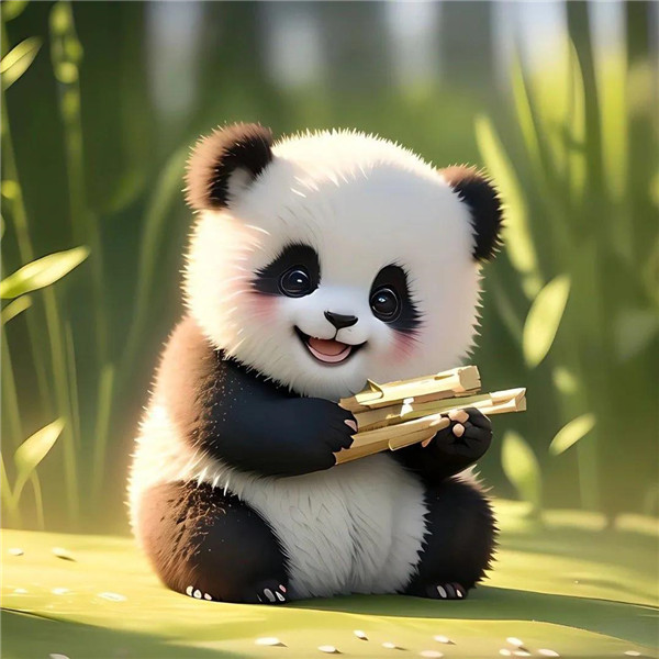 超萌可爱治愈的熊猫宝宝头像图片