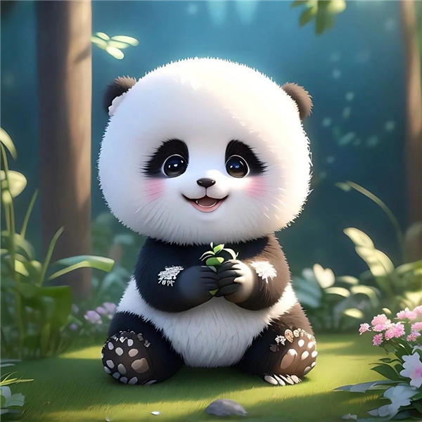 超萌可爱治愈的熊猫宝宝头像图片