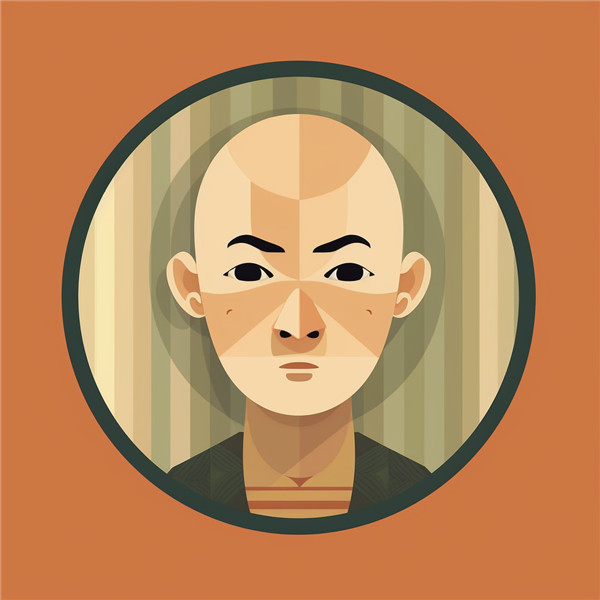 创意中年光头男士的头像图片