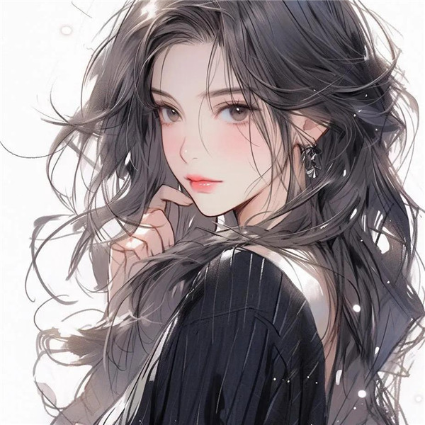 美美哒戴耳环动漫女神头像图片