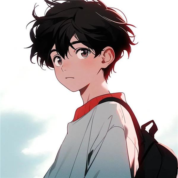 简单干净动漫男生头像图片