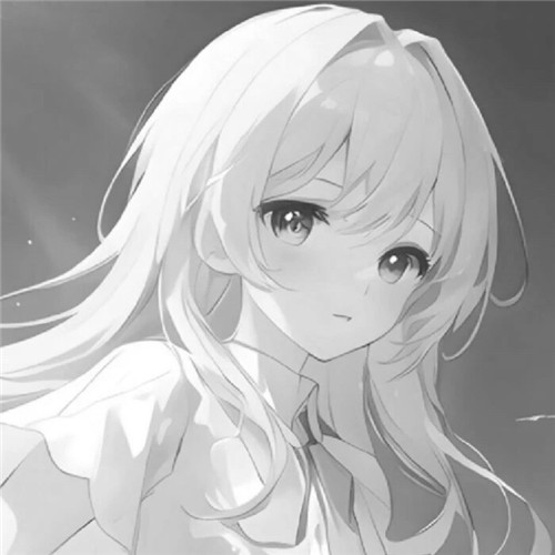 动漫高清黑白情侣头像一男一女