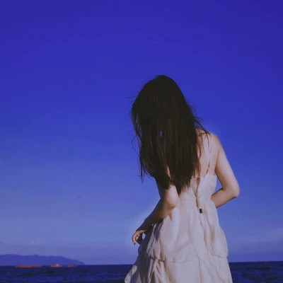 唯美高级后背头像图片女