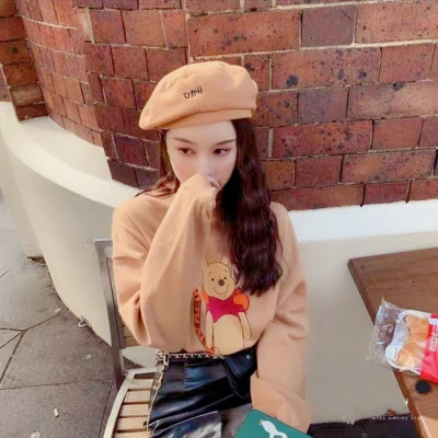 美女戴帽子图片头像
