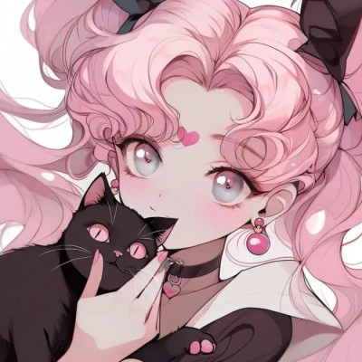 旧漫抱猫女头图片