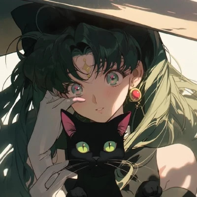 旧漫抱猫女头图片