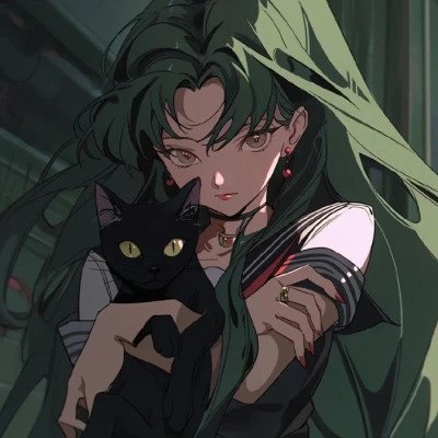 旧漫抱猫女头图片