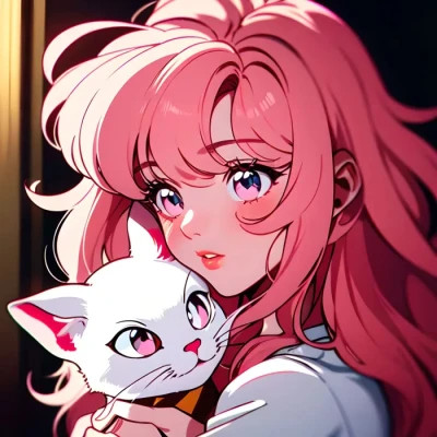 旧漫抱猫女头图片