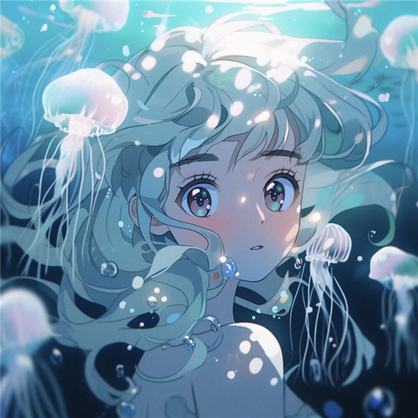 水珠效果神仙旧漫女生头像图片