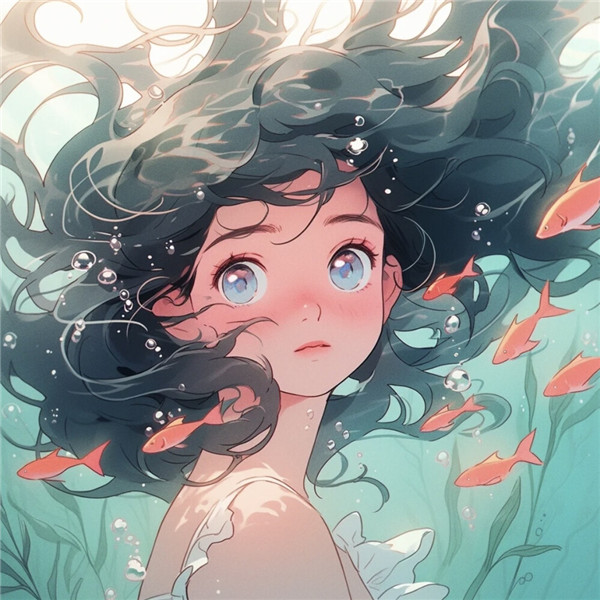 水珠效果神仙旧漫女生头像图片
