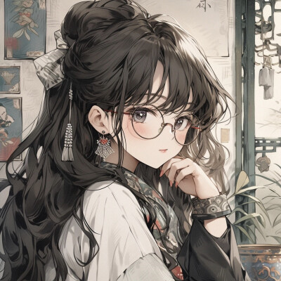 港风旧漫女生头像图片