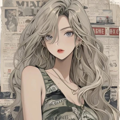 超A超潮的港风旧漫女头图片