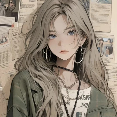 超A超潮的港风旧漫女头图片