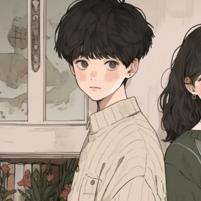 鲜花浪漫旧漫一左一右情头图片