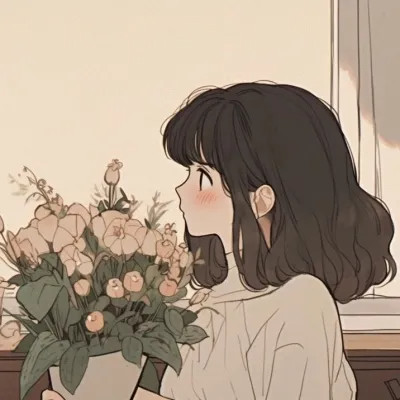 鲜花浪漫旧漫一左一右情头图片