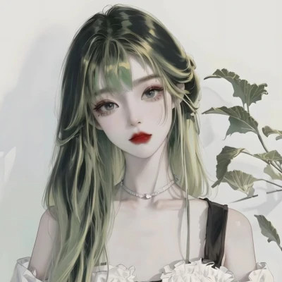 AI绘画古风女生头像图片