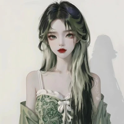 AI绘画古风女生头像图片