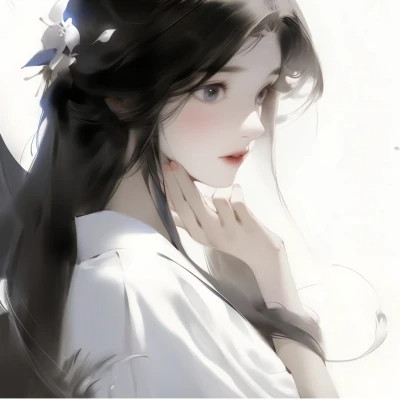 高清好看的AI系列女生头像图片
