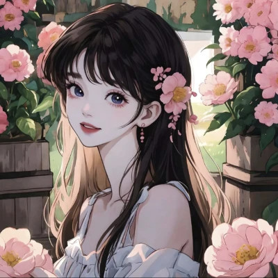 头像女生AI绘画图片