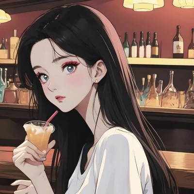 头像女生AI绘画图片