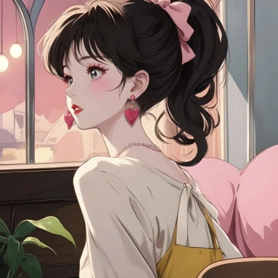 头像女生AI绘画图片