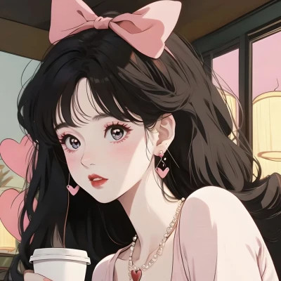 头像女生AI绘画图片