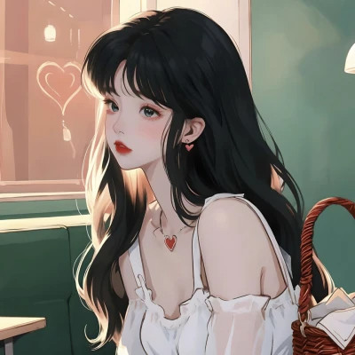 头像女生AI绘画图片
