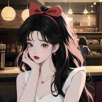 头像女生AI绘画图片